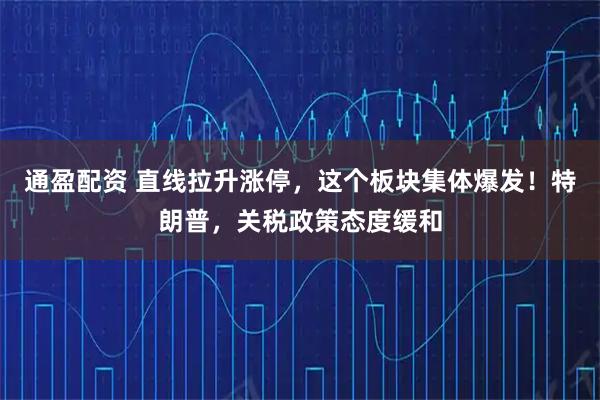 通盈配资 直线拉升涨停，这个板块集体爆发！特朗普，关税政策态度缓和